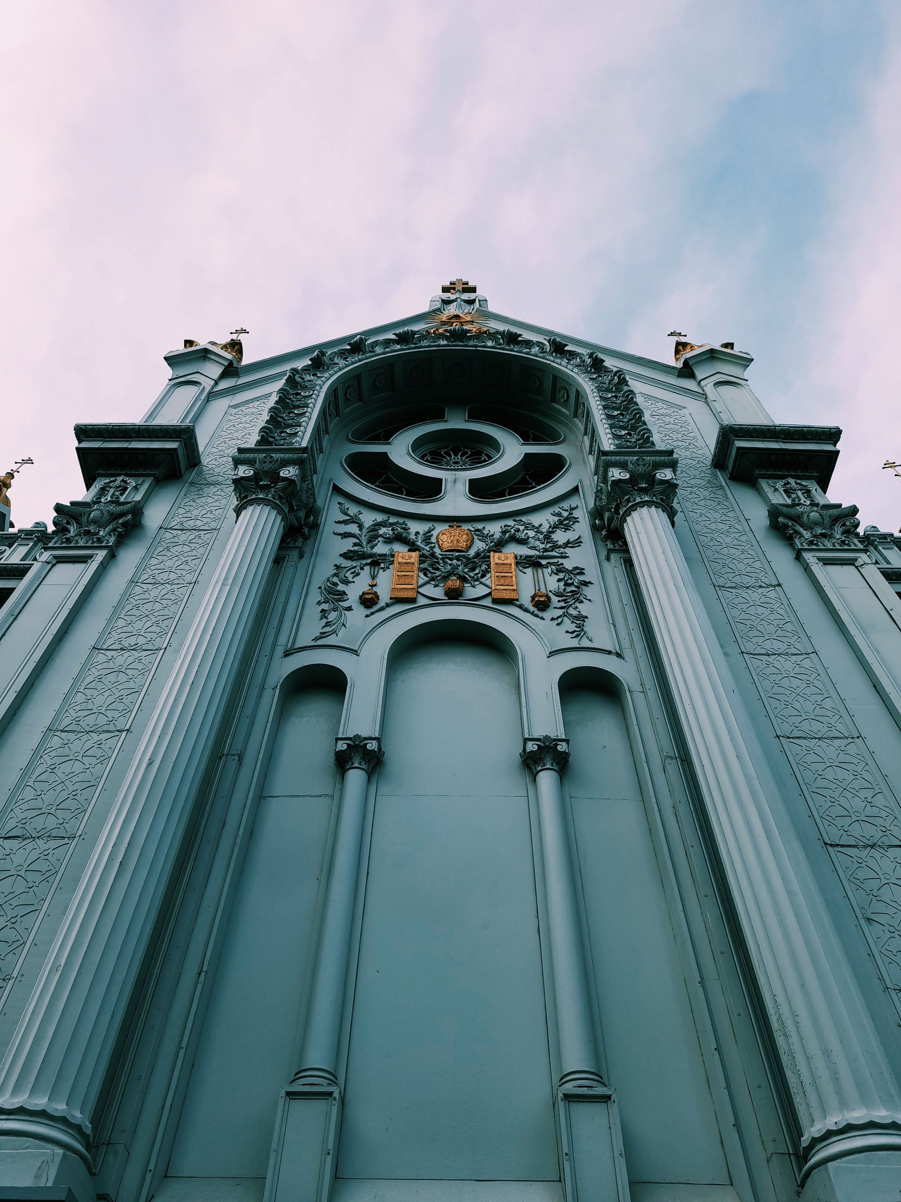 Ornate Architectural Facade with Sky View · Free Stock Photo