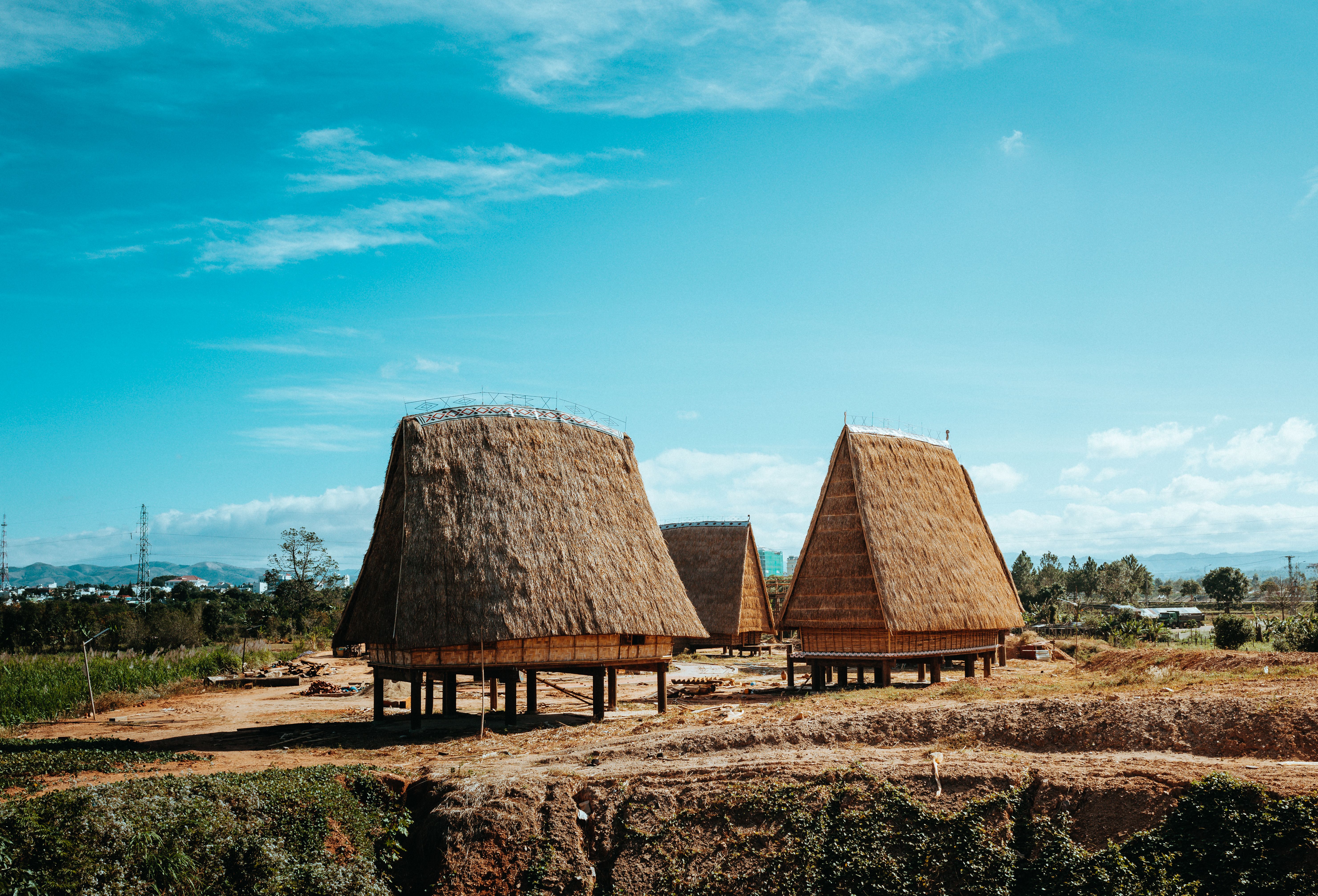 Traditional Rong Houses in Kon Tum, Vietnam · Free Stock Photo