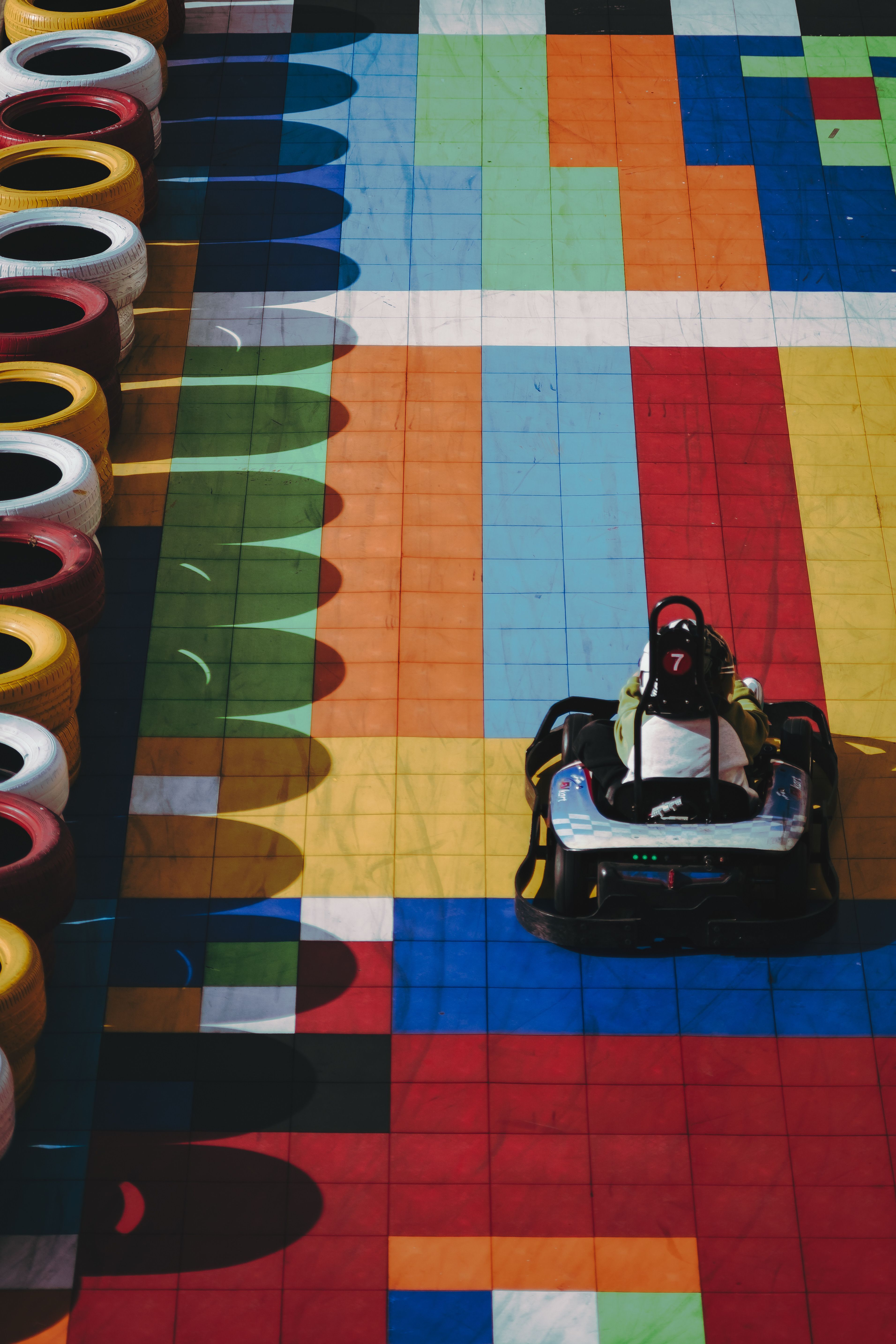Colorful Go-Kart Racer on Vibrant Track