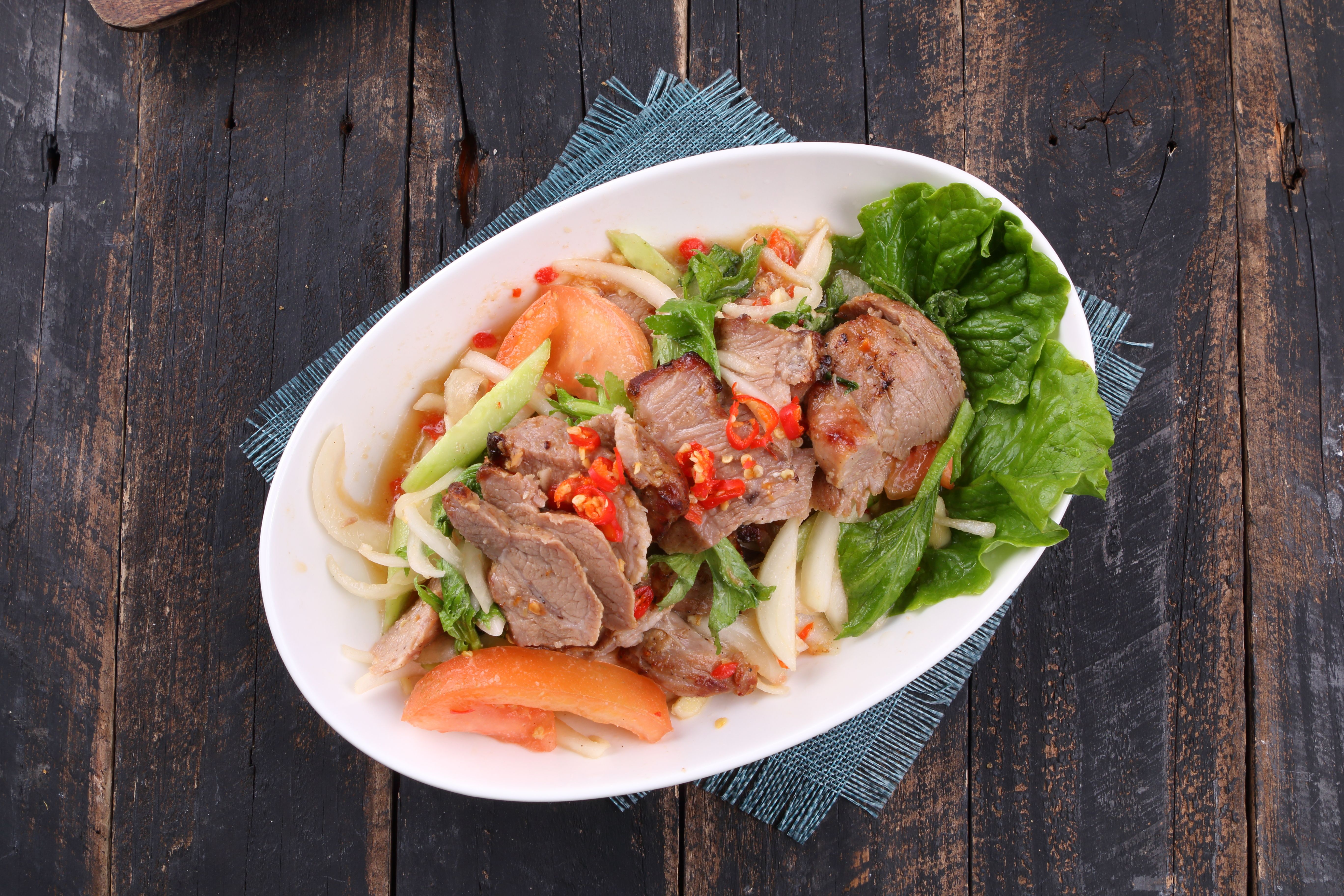 Grilled Pad See Ew with Thai Basil