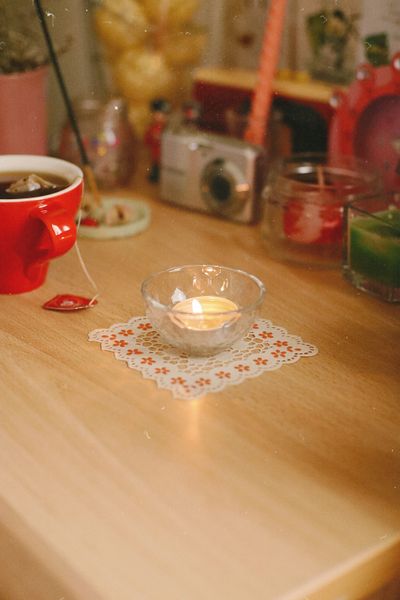 Tea and candlelight