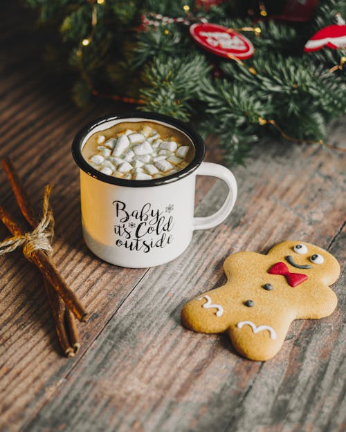 Gingerbread Man Near Coffee mug