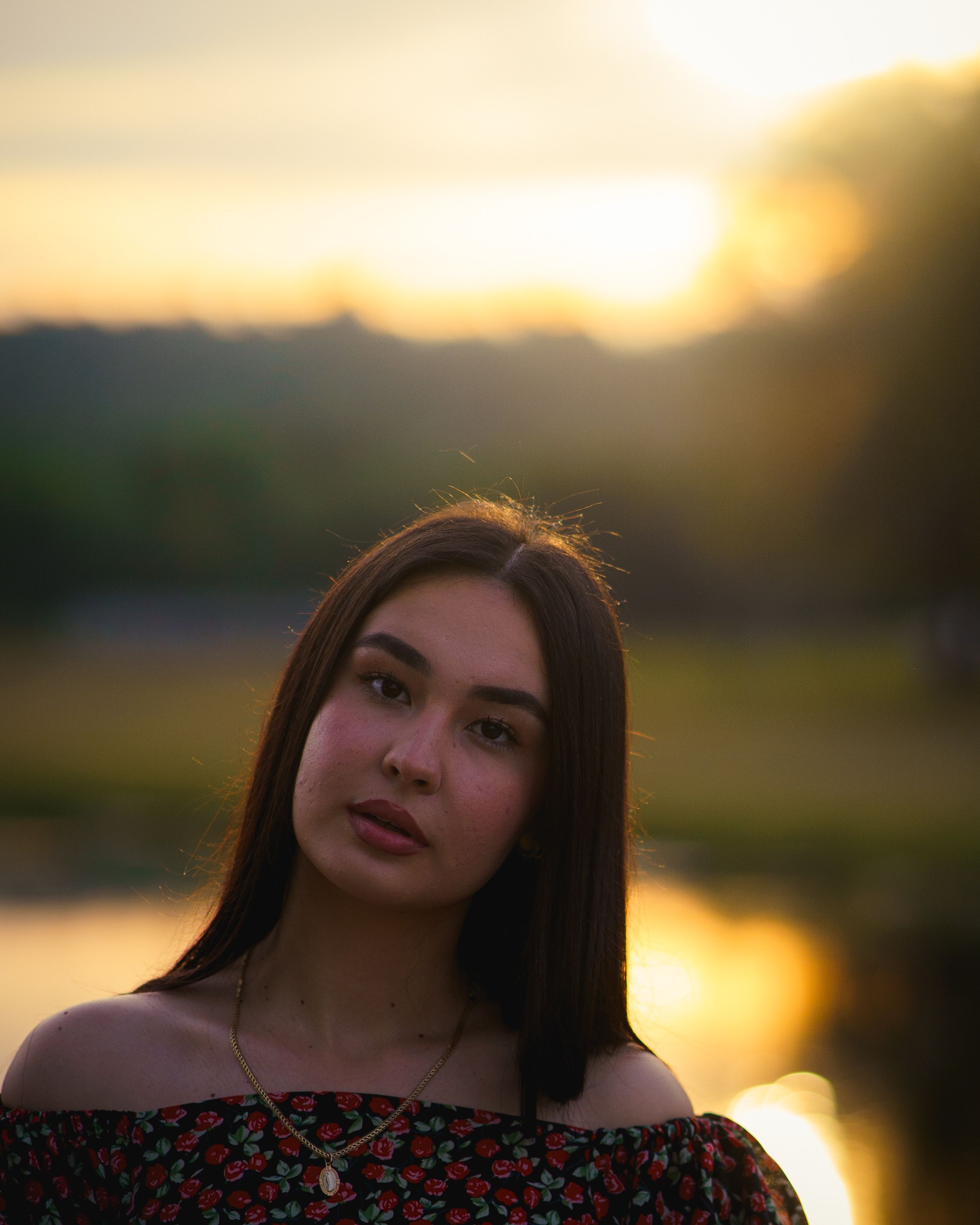Portrait of a Woman at Sunset Outdoors · Free Stock Photo