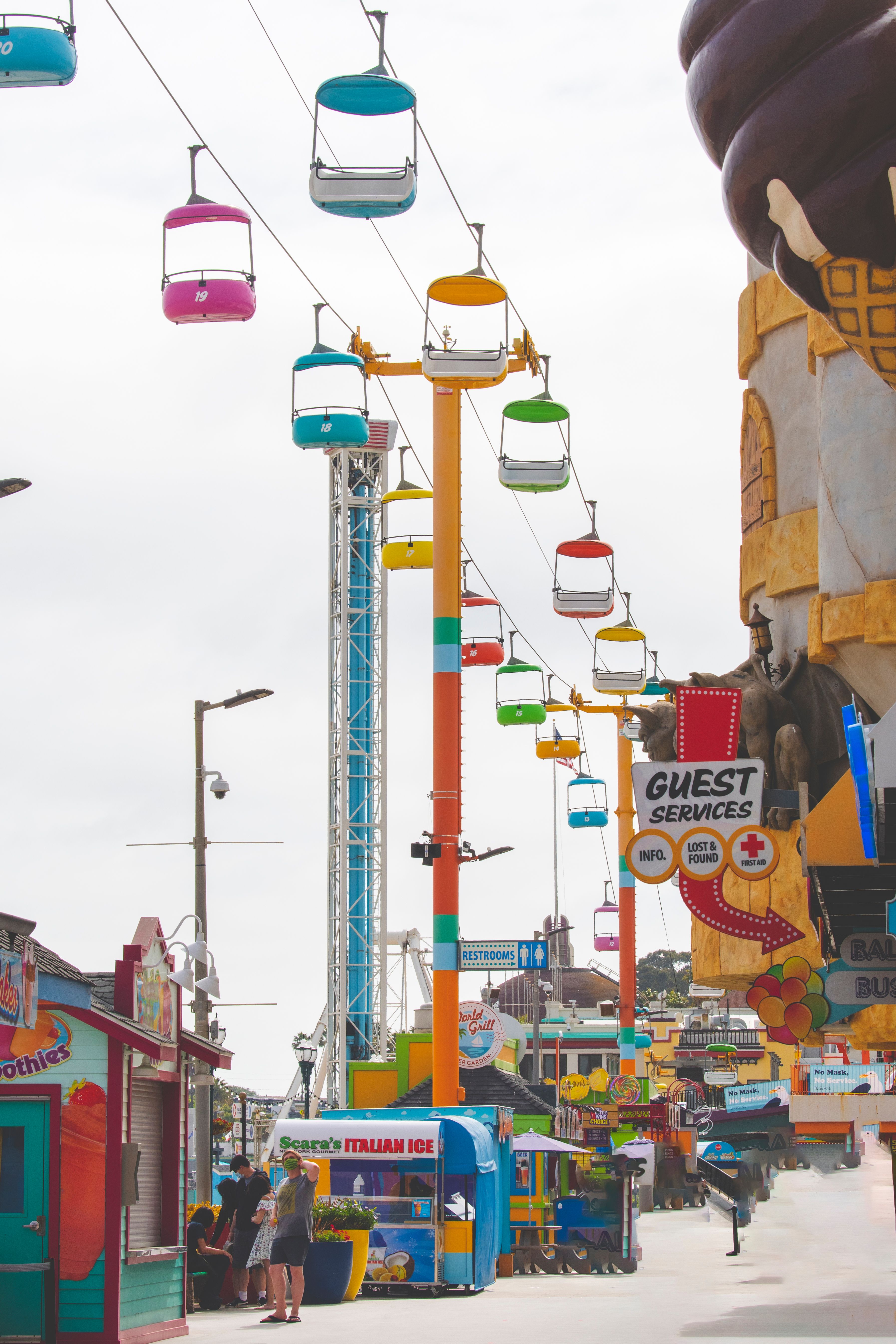 Colorful Amusement Park Gondola Ride · Free Stock Photo