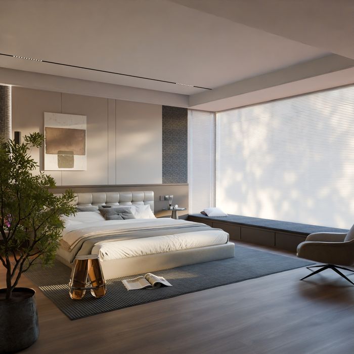 Modern bedroom with abundant natural light — photo by Pușcaș Adryan on Pexels