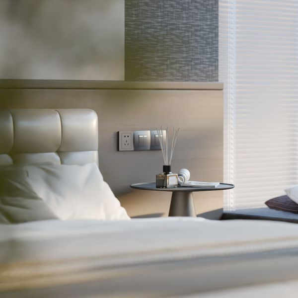 Sunlit minimal bedroom with side table, photo by Pușcaș Adryan on Pexels