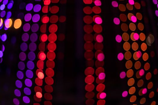 A dazzling display of multicolored bokeh lights creating a festive and celebratory atmosphere.