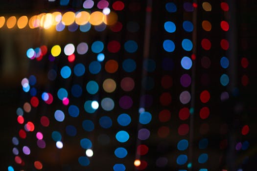 A mesmerizing display of colorful bokeh lights creating a festive and vibrant mood.