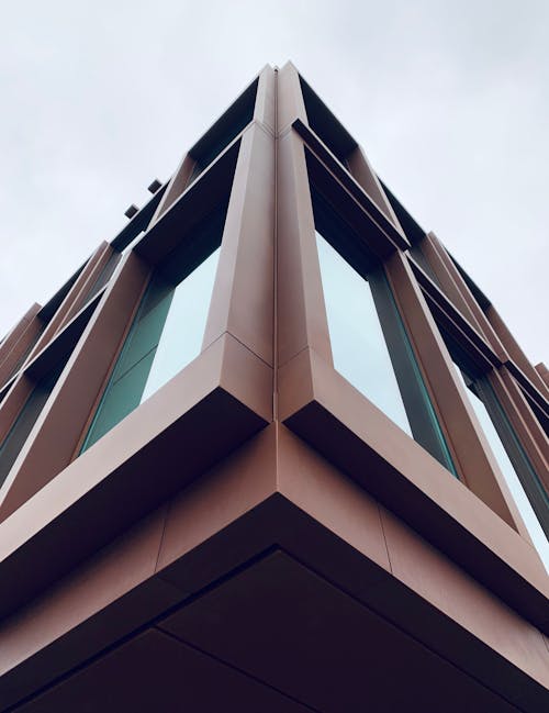 Free Low Angle Photography of a Modern Building Stock Photo
