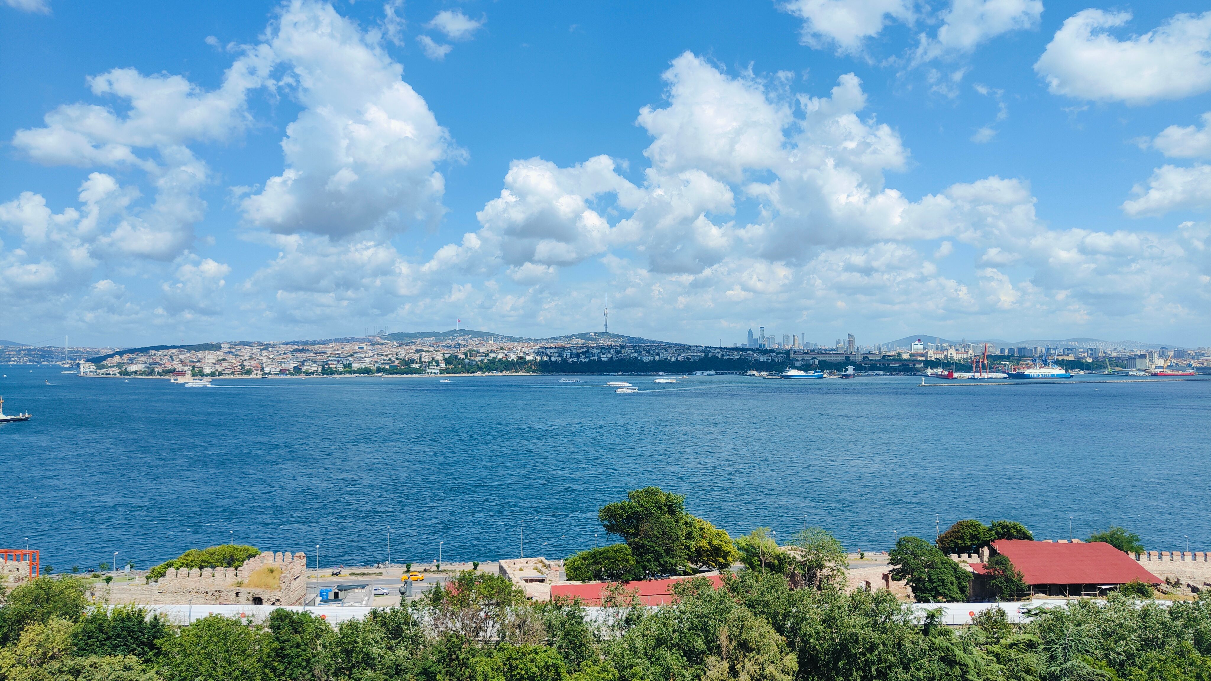 View of Bosphorus Strait and Istanbul Skyline · Free Stock Photo