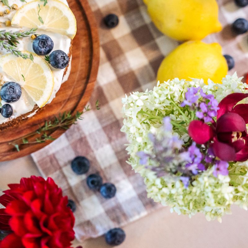 Vegan Sourdough Blueberry Lemon Discard Scones