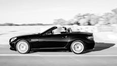 Black Convertible Driving in Tomas Jofre