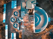 阿根廷门多萨令人惊叹的当代建筑鸟瞰图，展示了现代设计与城市景观