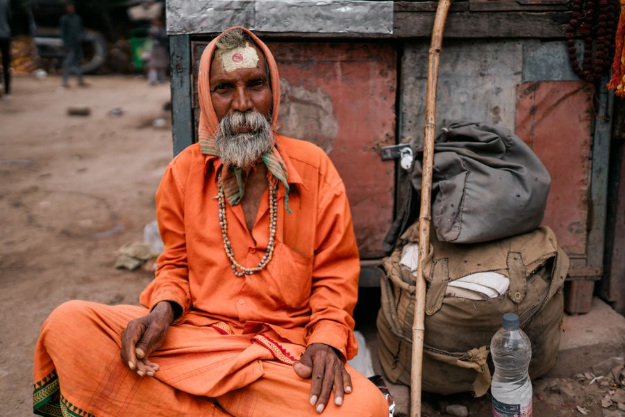 Traditional holy man in Varanasi