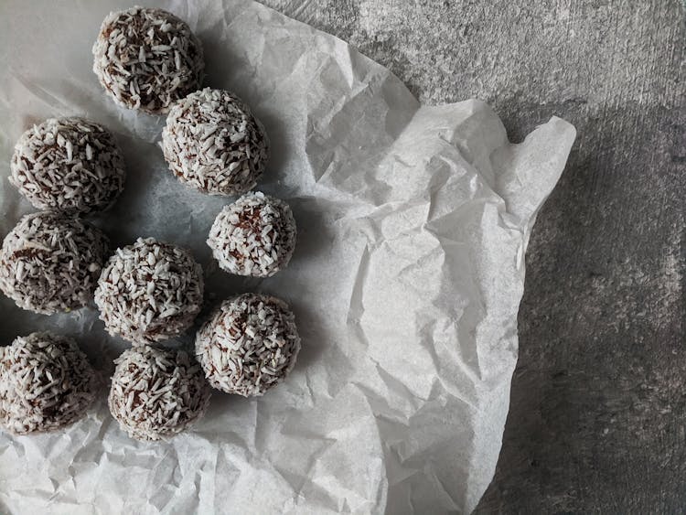 Chocolate Balls On Paper