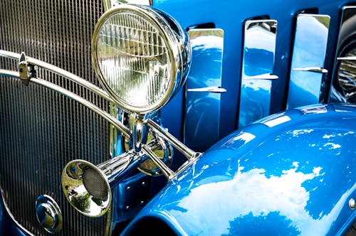 Free stock photo of antique, automobile, blue