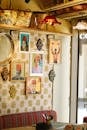 Gold Round Wall Decor on White Wall