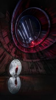 Wasser & Neon bei Nacht – Elegante Neon-Szene