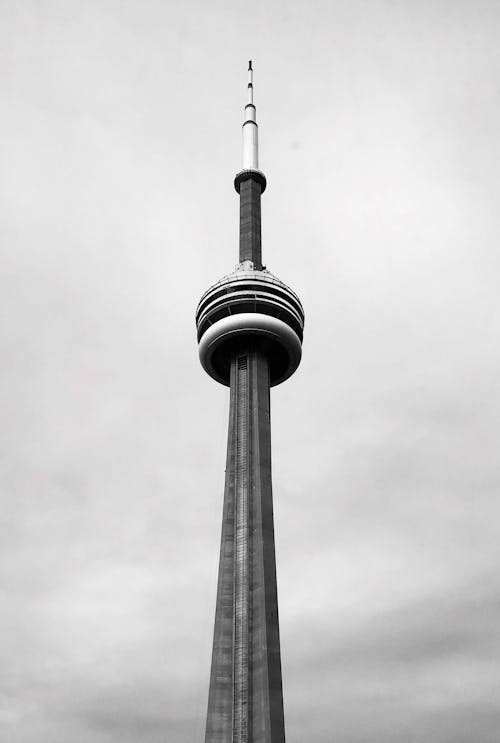 Grayscale Photo of Tower