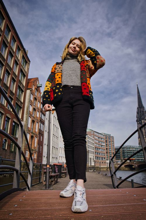 Woman Posing on Bridge in Hamburg Cityscape · Free Stock Photo