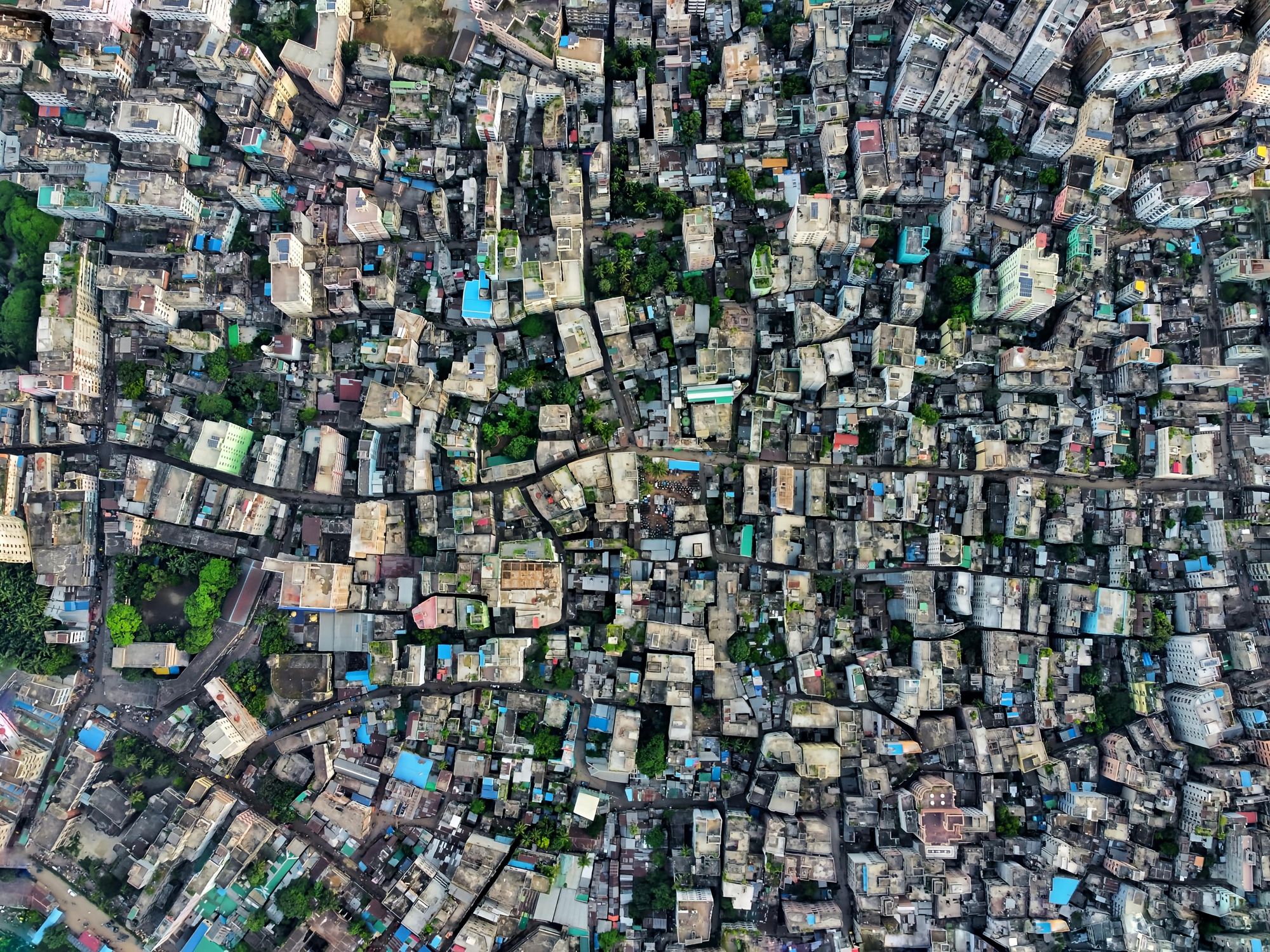 Aerial View Of Urban City Landscape With Dense Buildings Free Stock Photo aerial-view-of-urban-city-landscape-with-dense-buildings-free-stock-photo