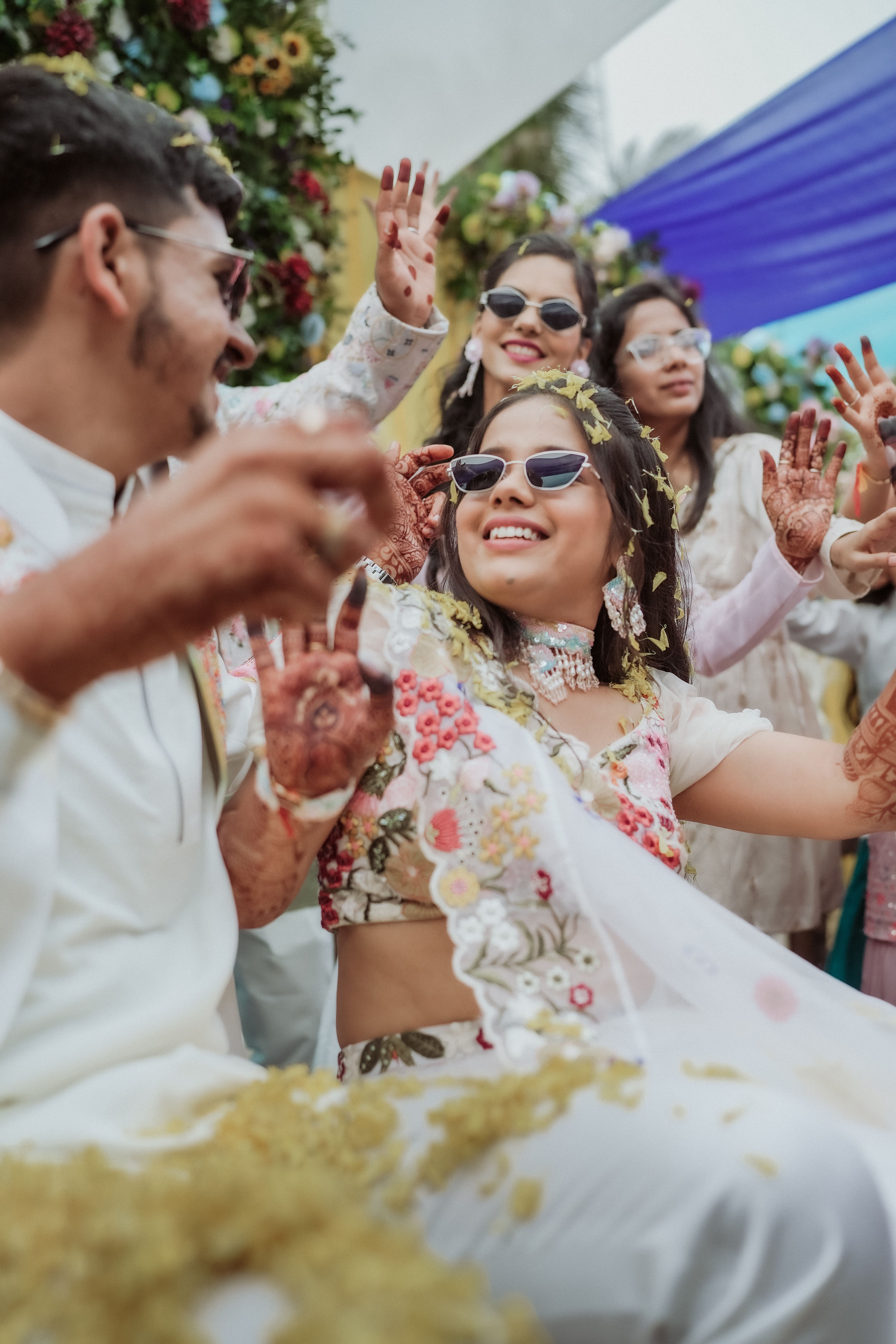Bride with bouquet