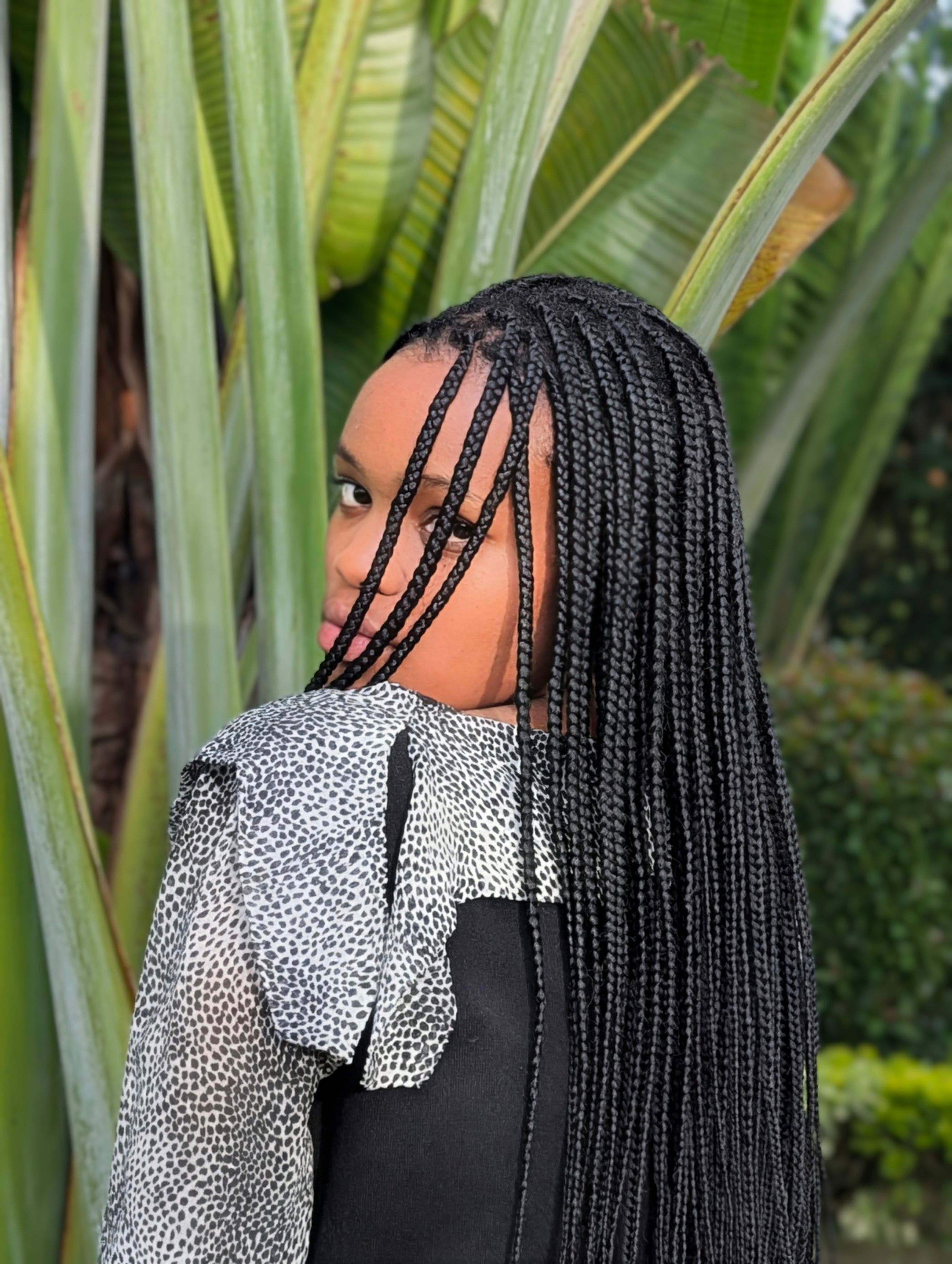 Knotless braids waist length