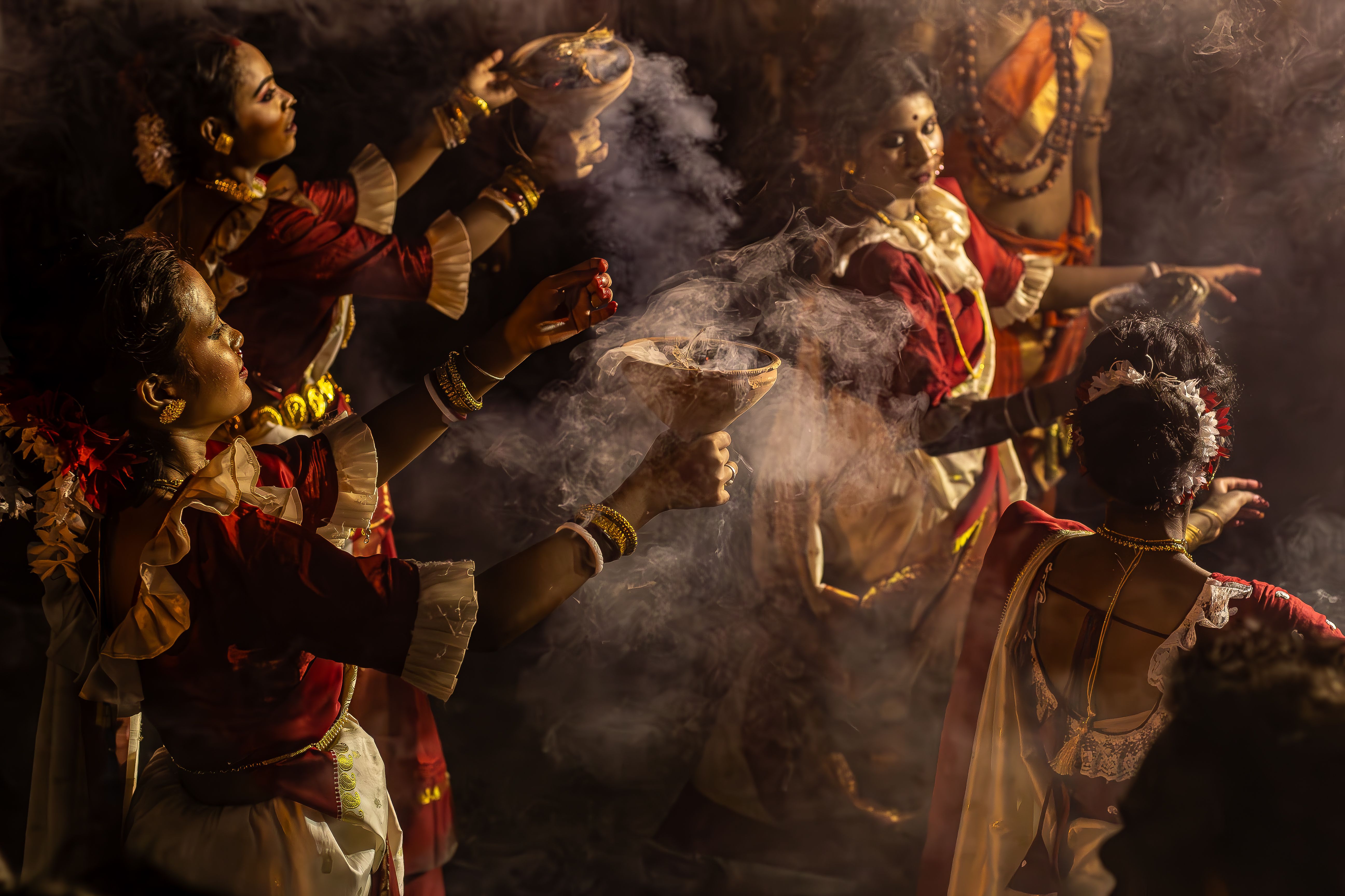 Traditional Indian Dance Ritual with Smoke · Free Stock Photo