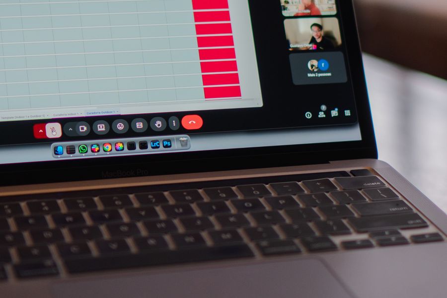 Microsoft 365-style remote collaboration on a laptop