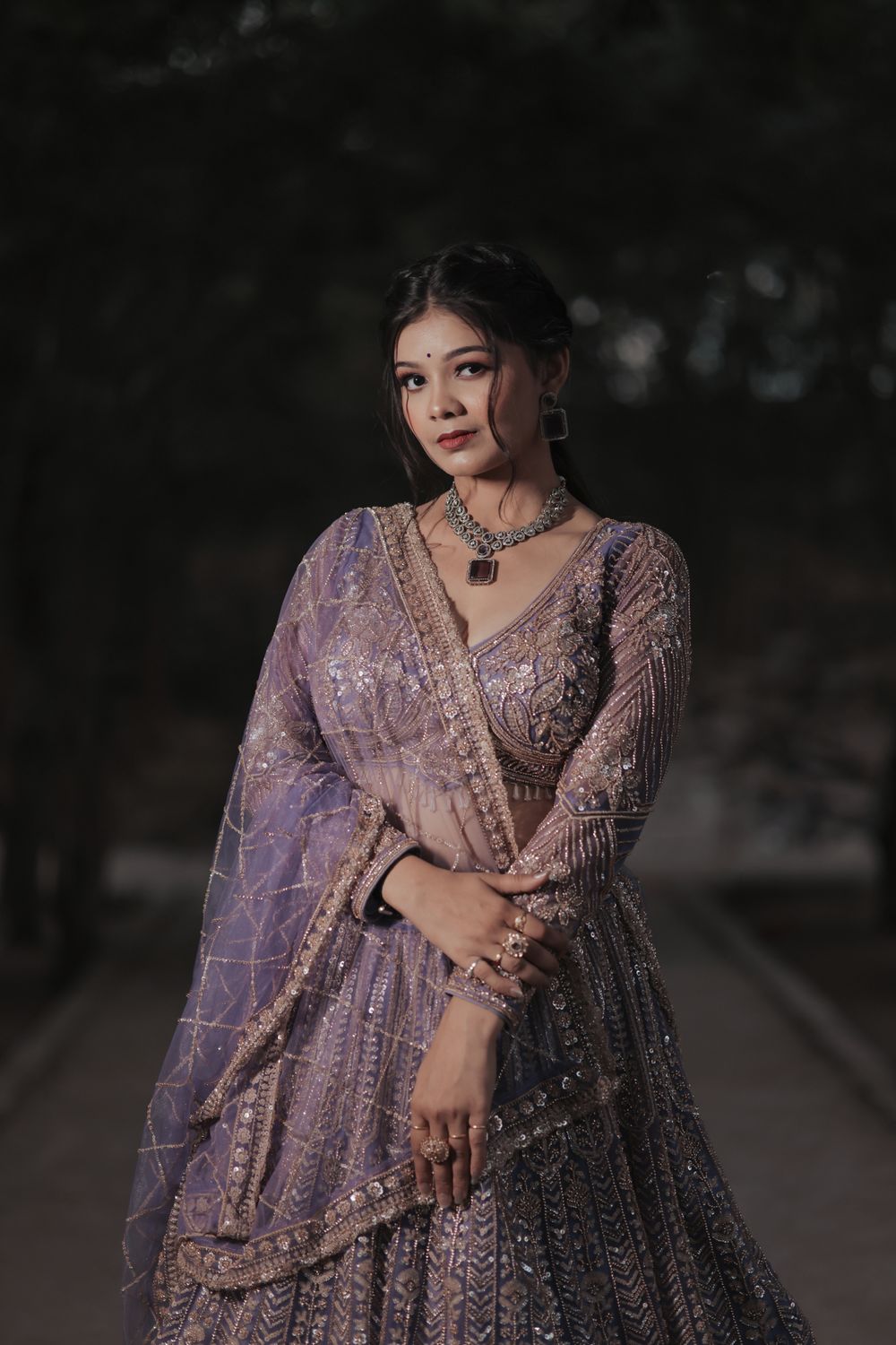 Elegant Woman in Traditional Indian Attire Outdoors · Free Stock Photo