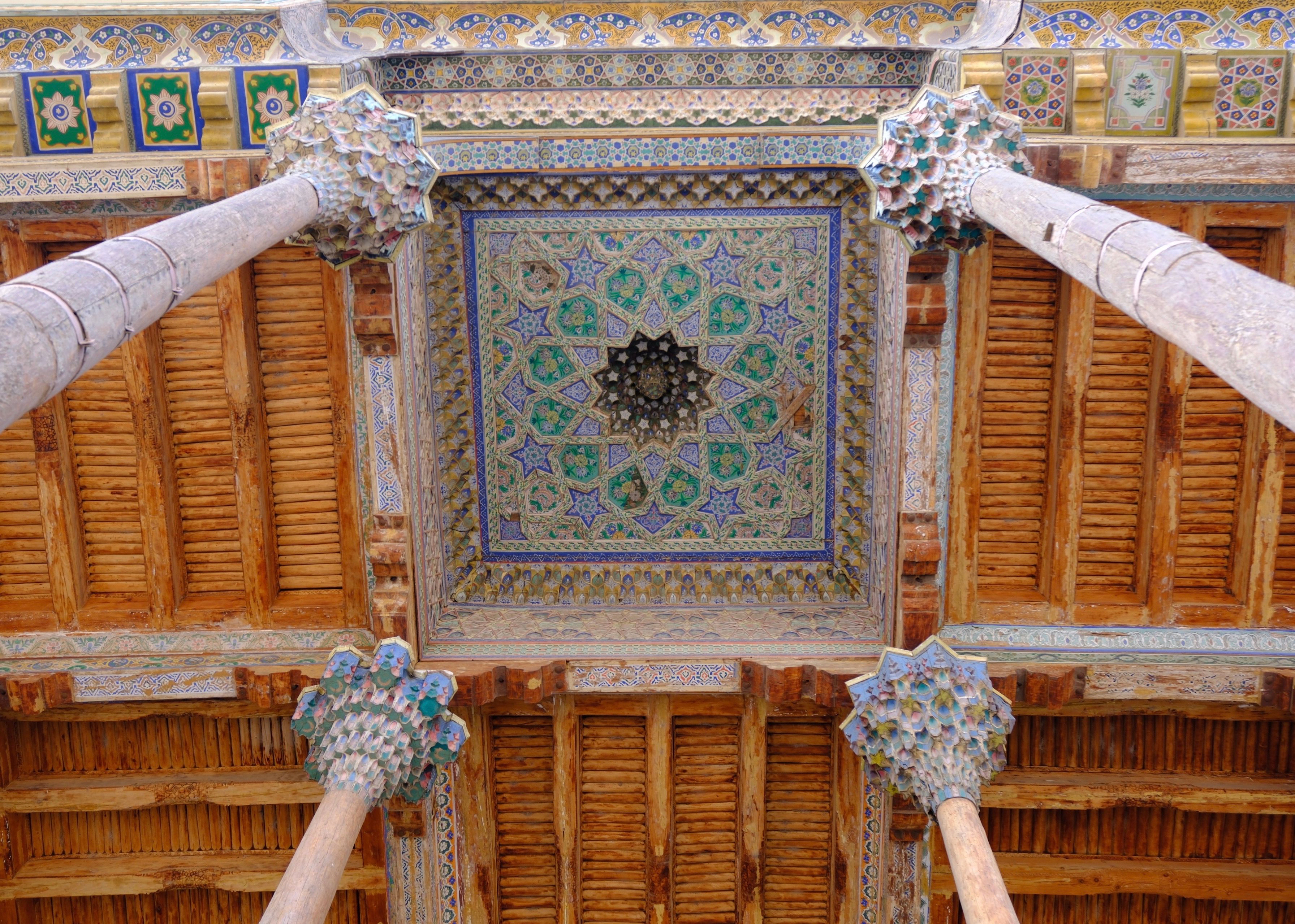 Intricate Ceiling of Historic Mosque in Bukhara · Free Stock Photo