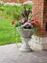 Vibrant Garden Planter with Colorful Flowers