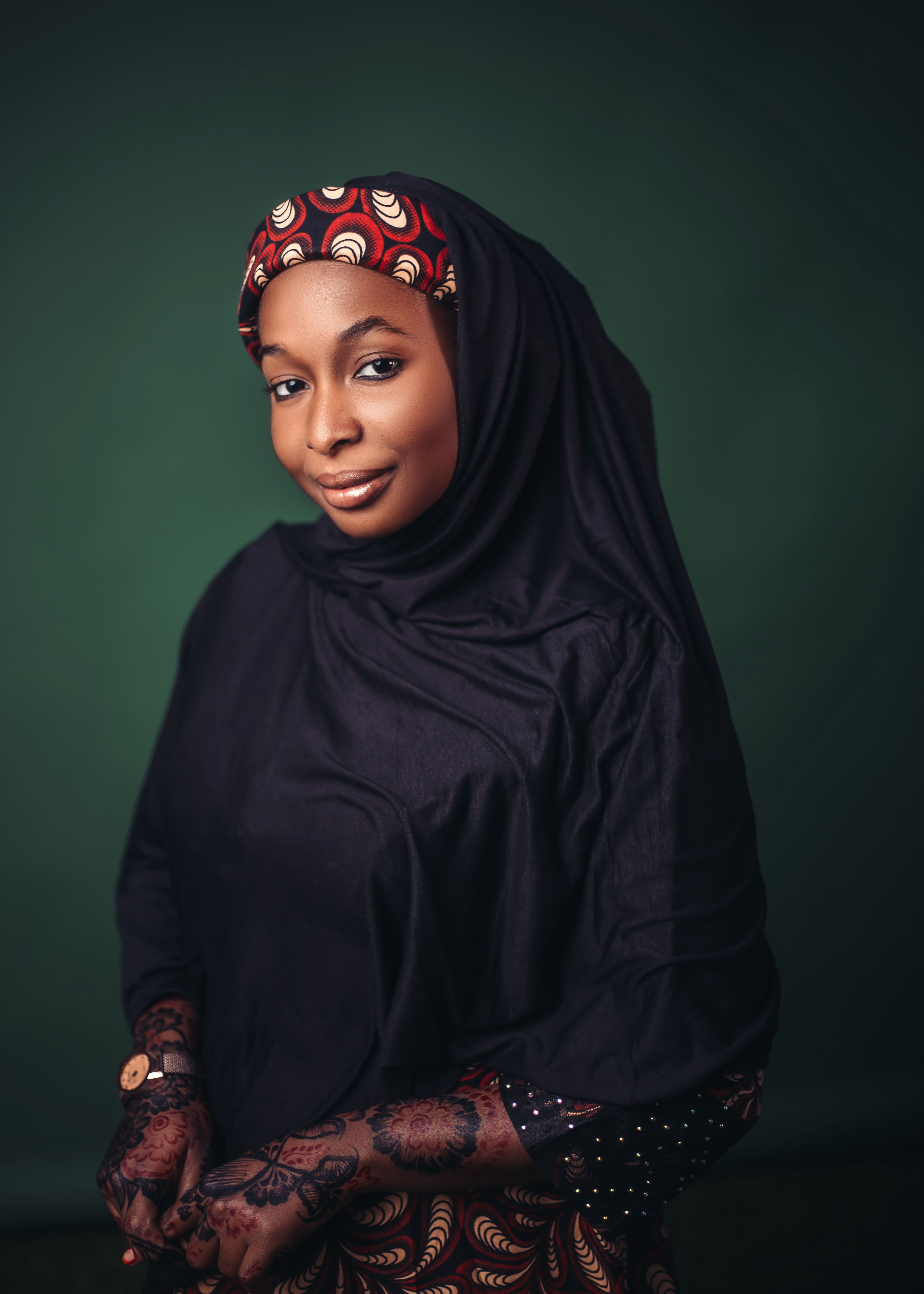 Elegant Portrait of Woman in Traditional Hausa Attire · Free Stock Photo