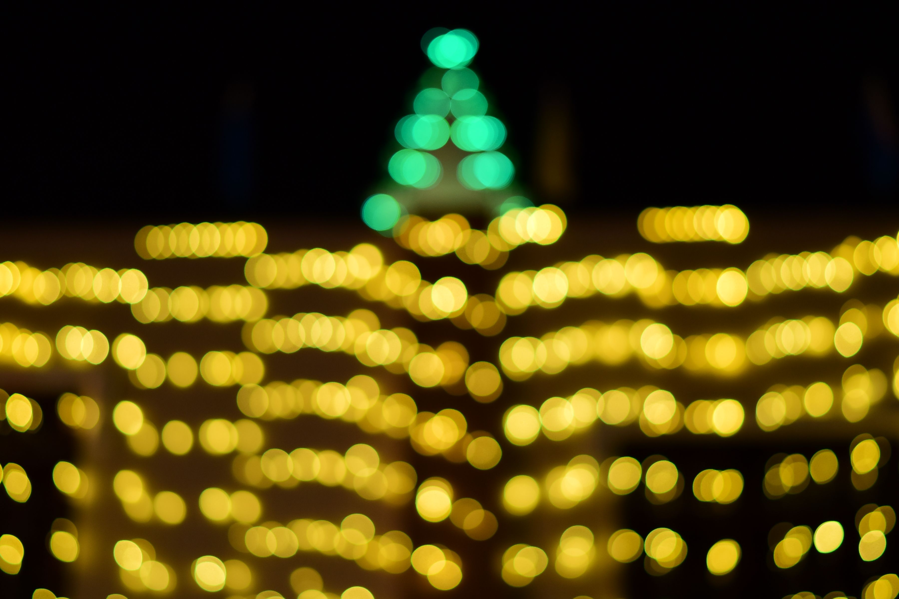 Festive Bokeh Lights Creating Warm Holiday Glow · Free Stock Photo