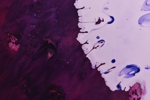 Peinture Violette Et Blanche