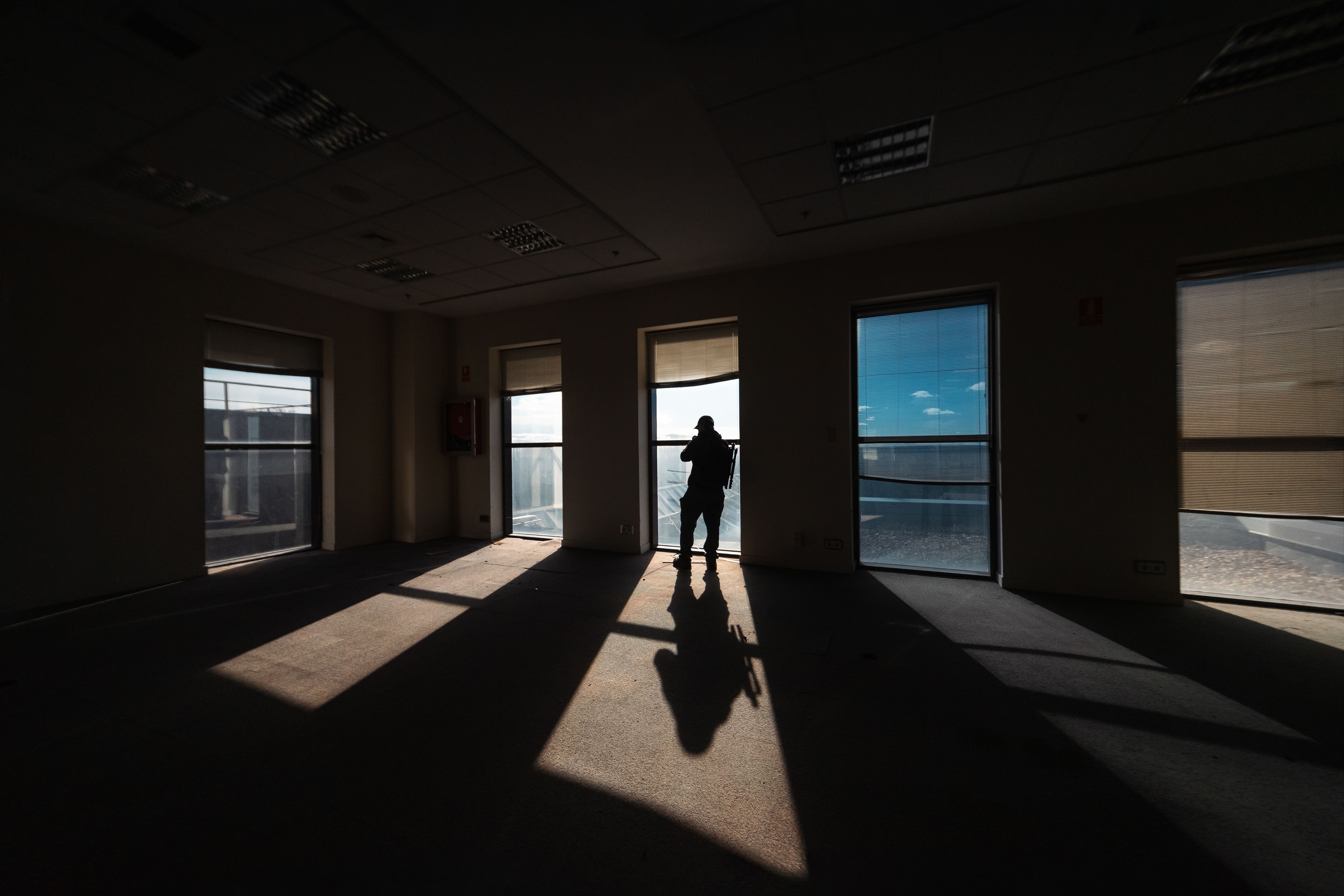 Mold — office relocation team moving desks and equipment