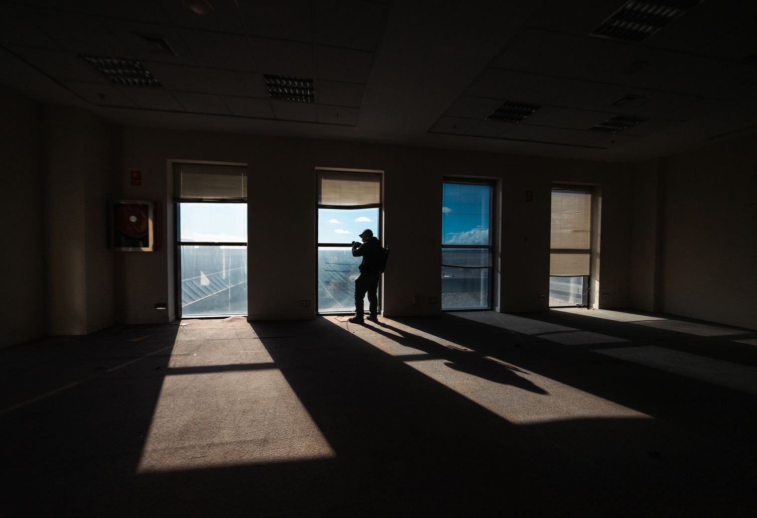 Llanbedrog — office relocation team moving desks and equipment
