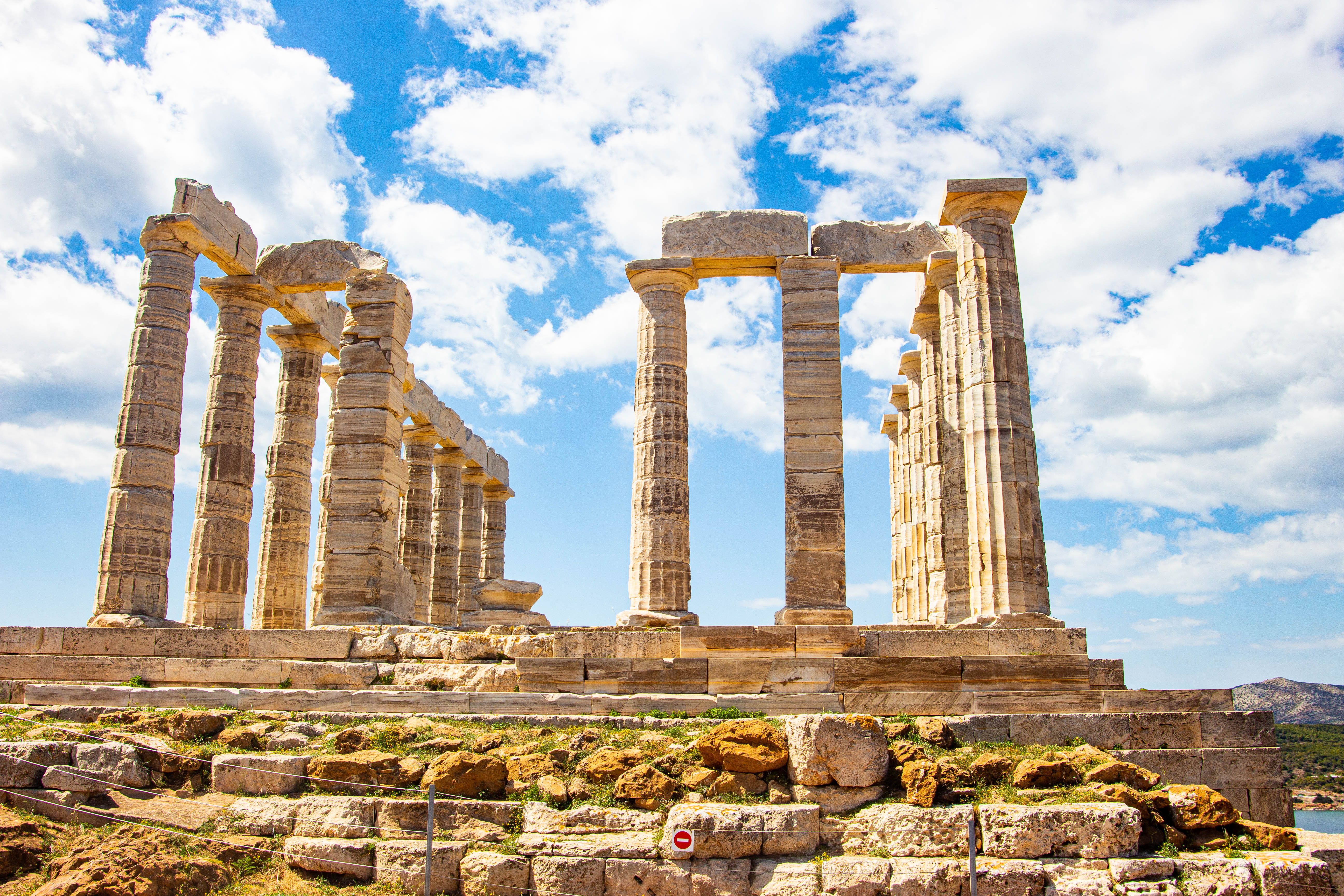 Ancient Temple Ruins Under a Blue Sky · Free Stock Photo