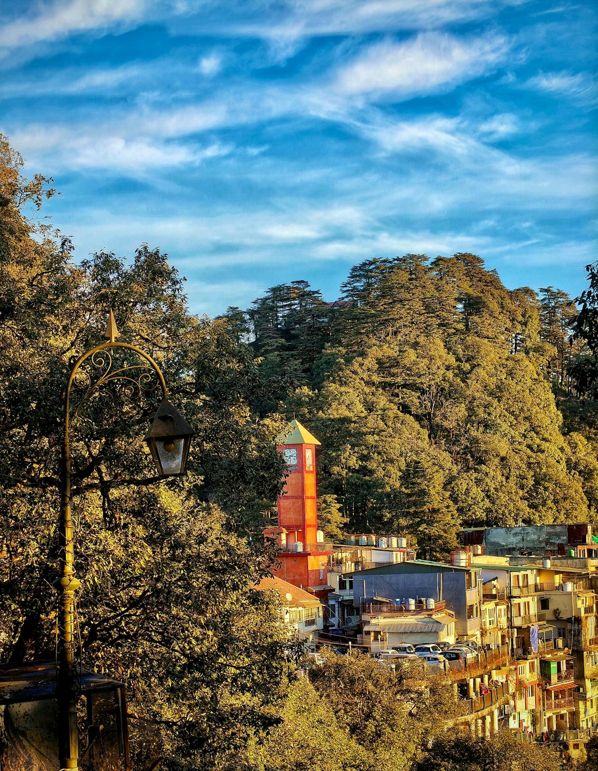 Mountain ridge view in Mussoorie, Uttarakhand