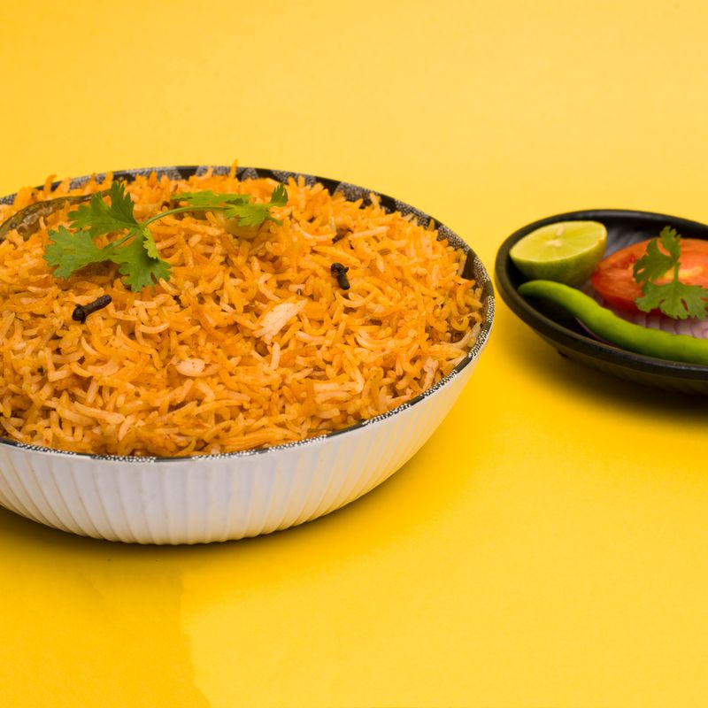 Roasted Cauliflower Biryani with Almonds