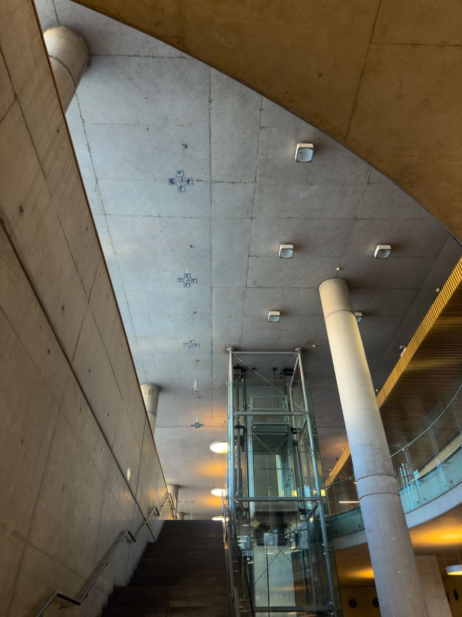 Panoramic observation elevator glass cabin and facade structural integration