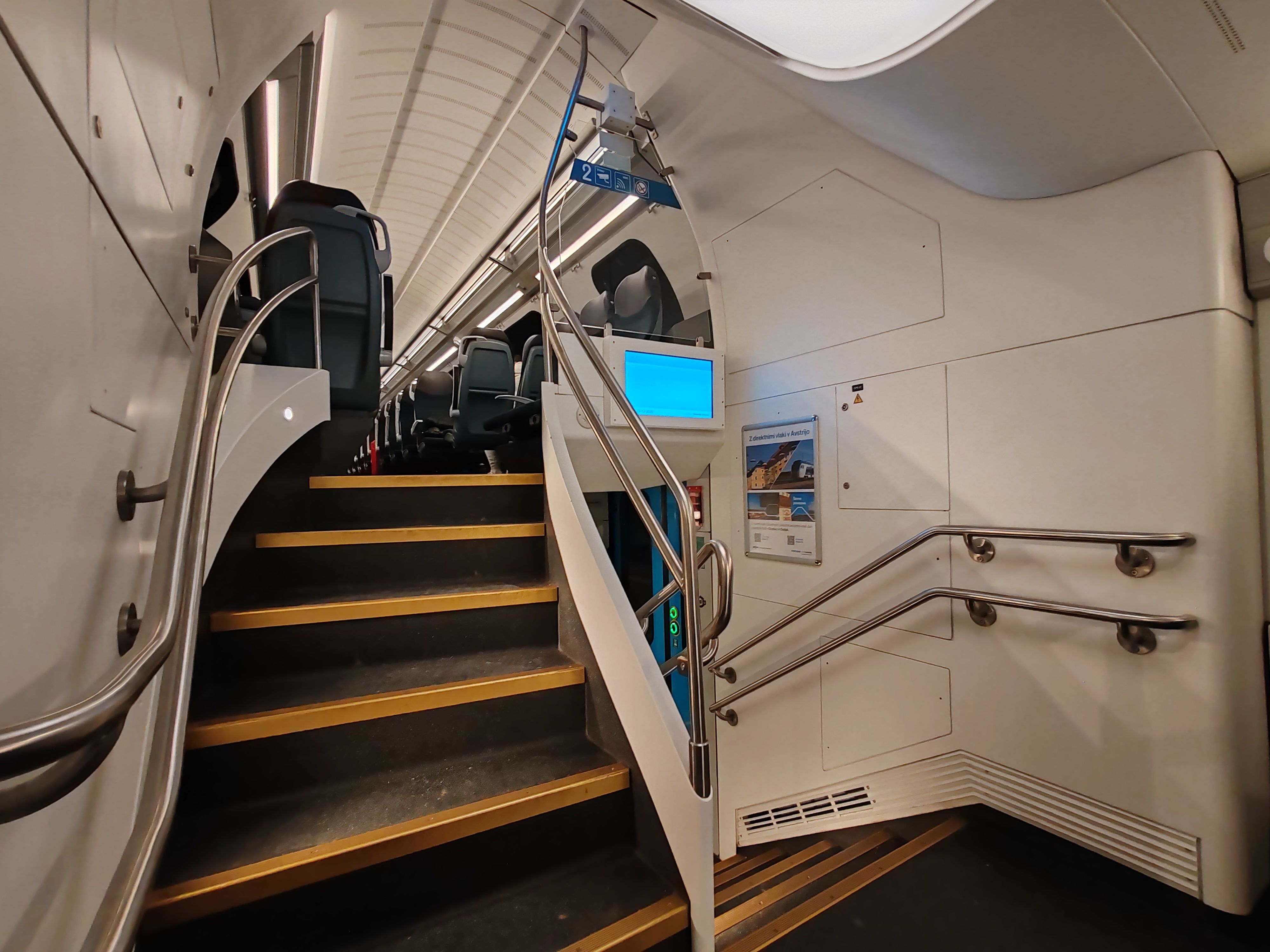 Modern Train Interior with Staircase in Slovenia · Free Stock Photo