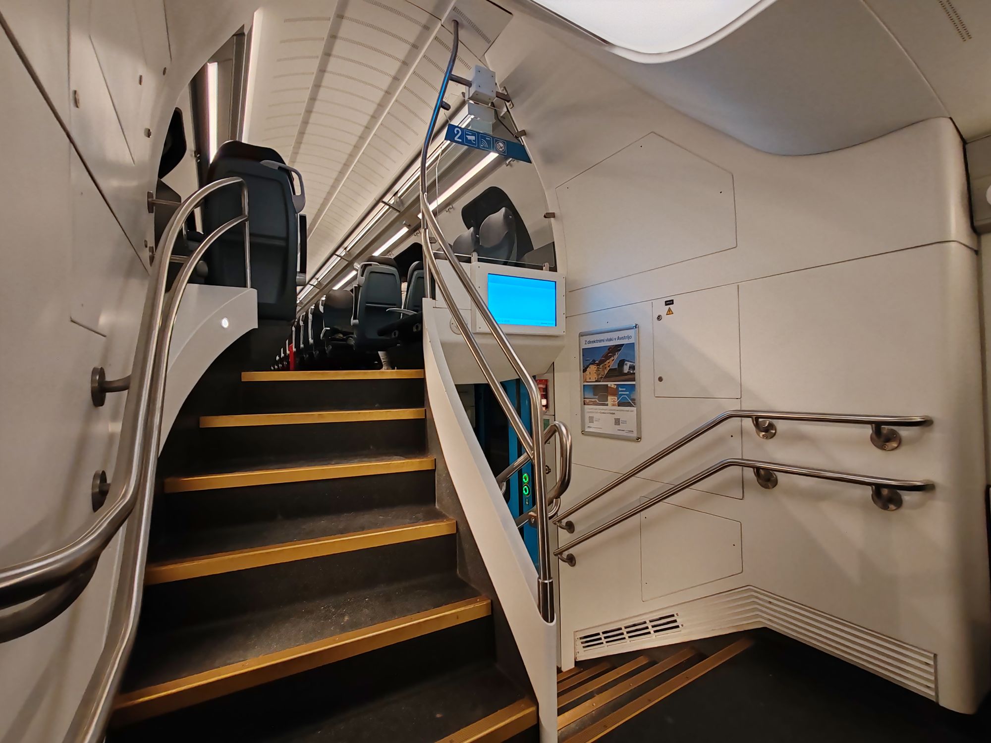 Modern Train Interior with Staircase in Slovenia · Free Stock Photo