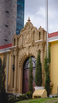 Ornate entrance with classical architecture and detailed carvings.