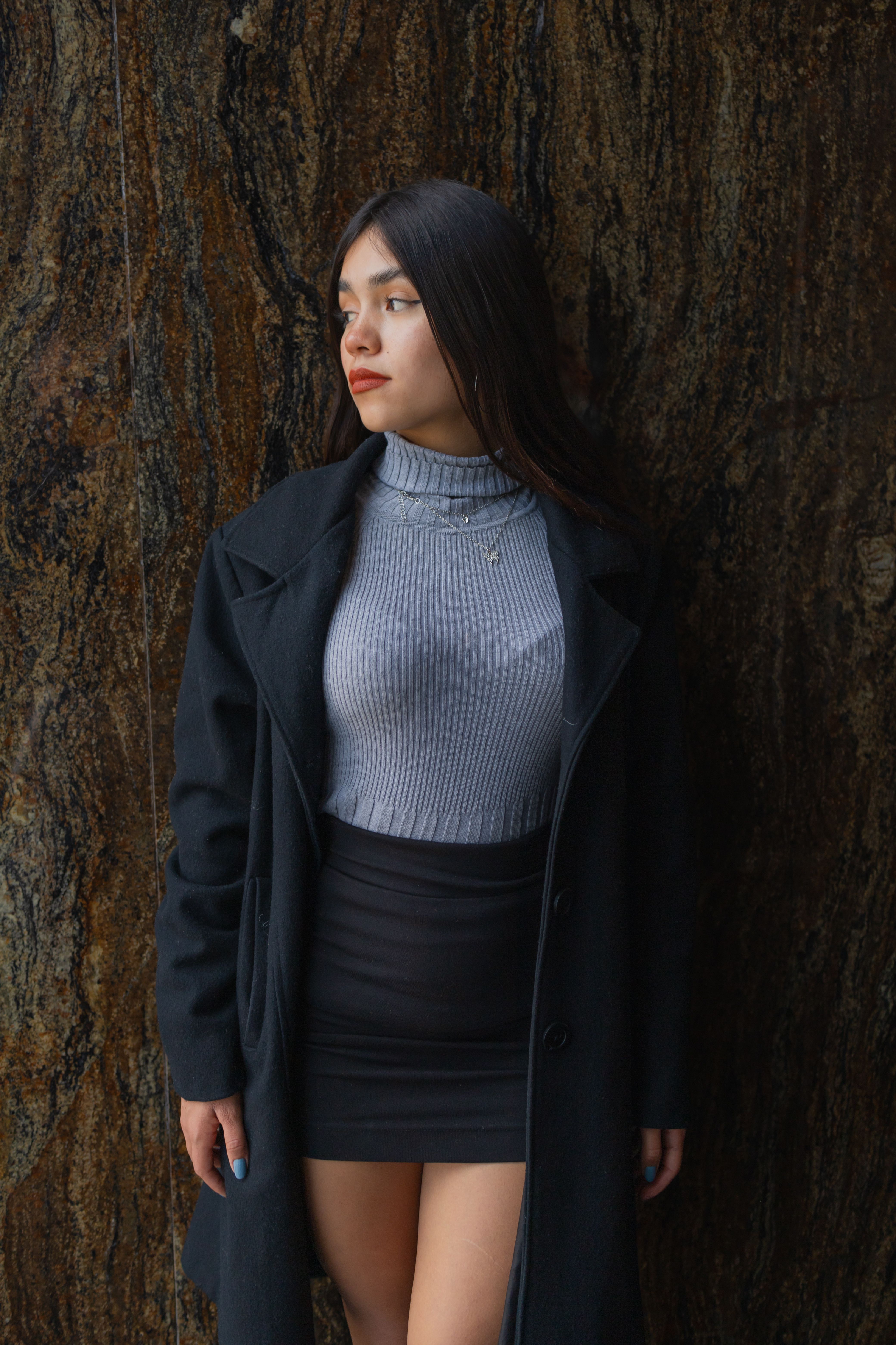 Blusa de Frio Gola Alta Preta
