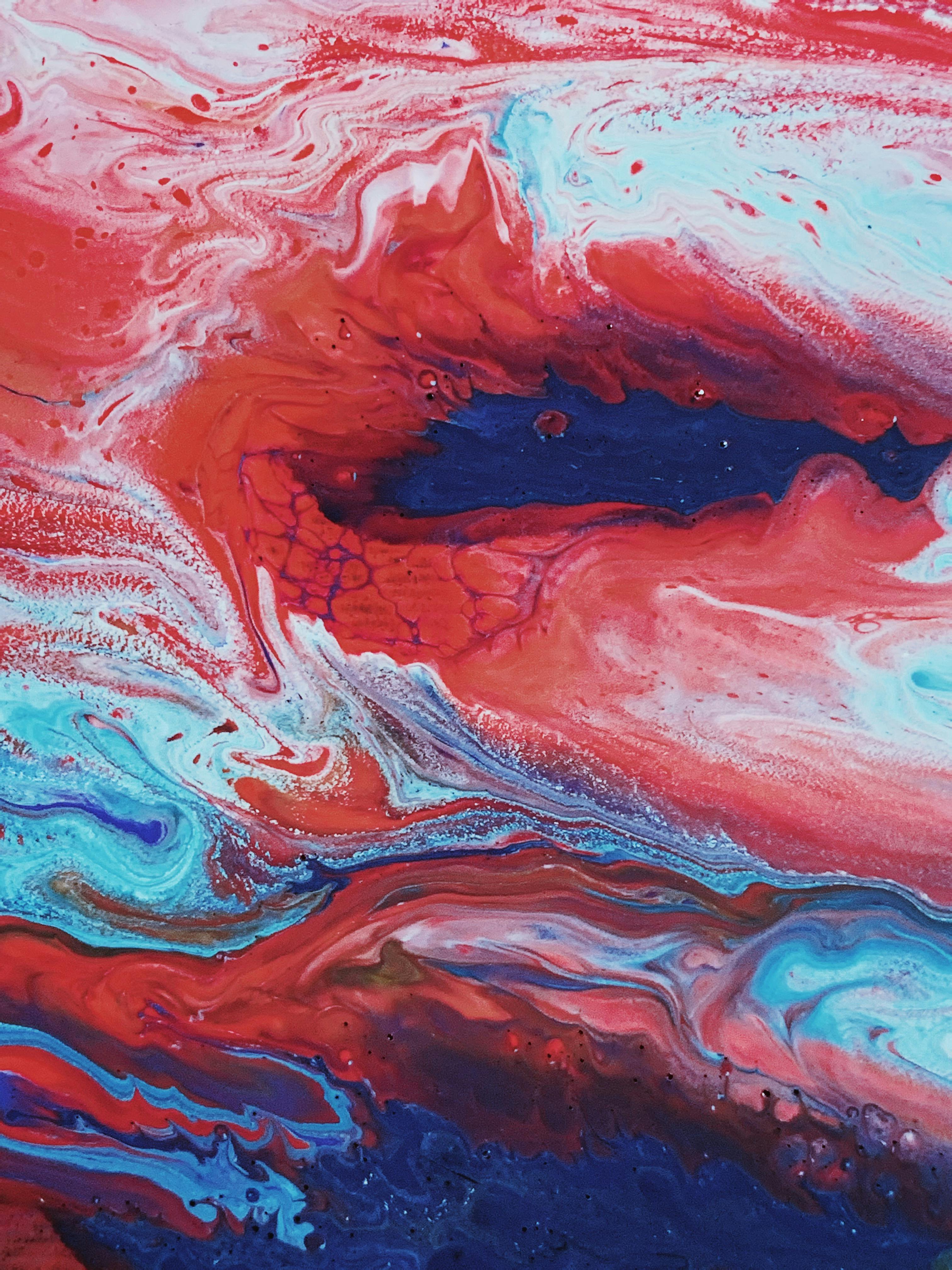 Photo Of Red And Blue Abstract Painting Free Stock Photo