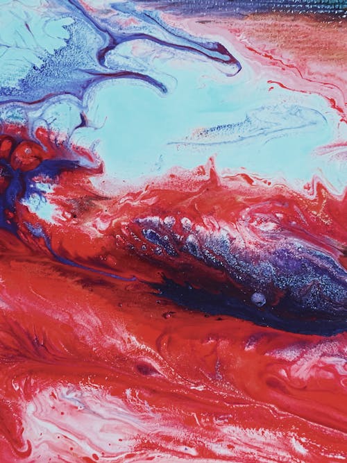 Lukisan Abstrak Merah