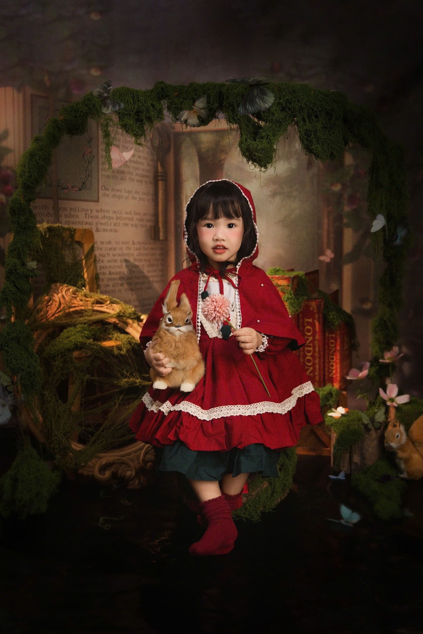 Little Girl dressed as Red Riding Hood