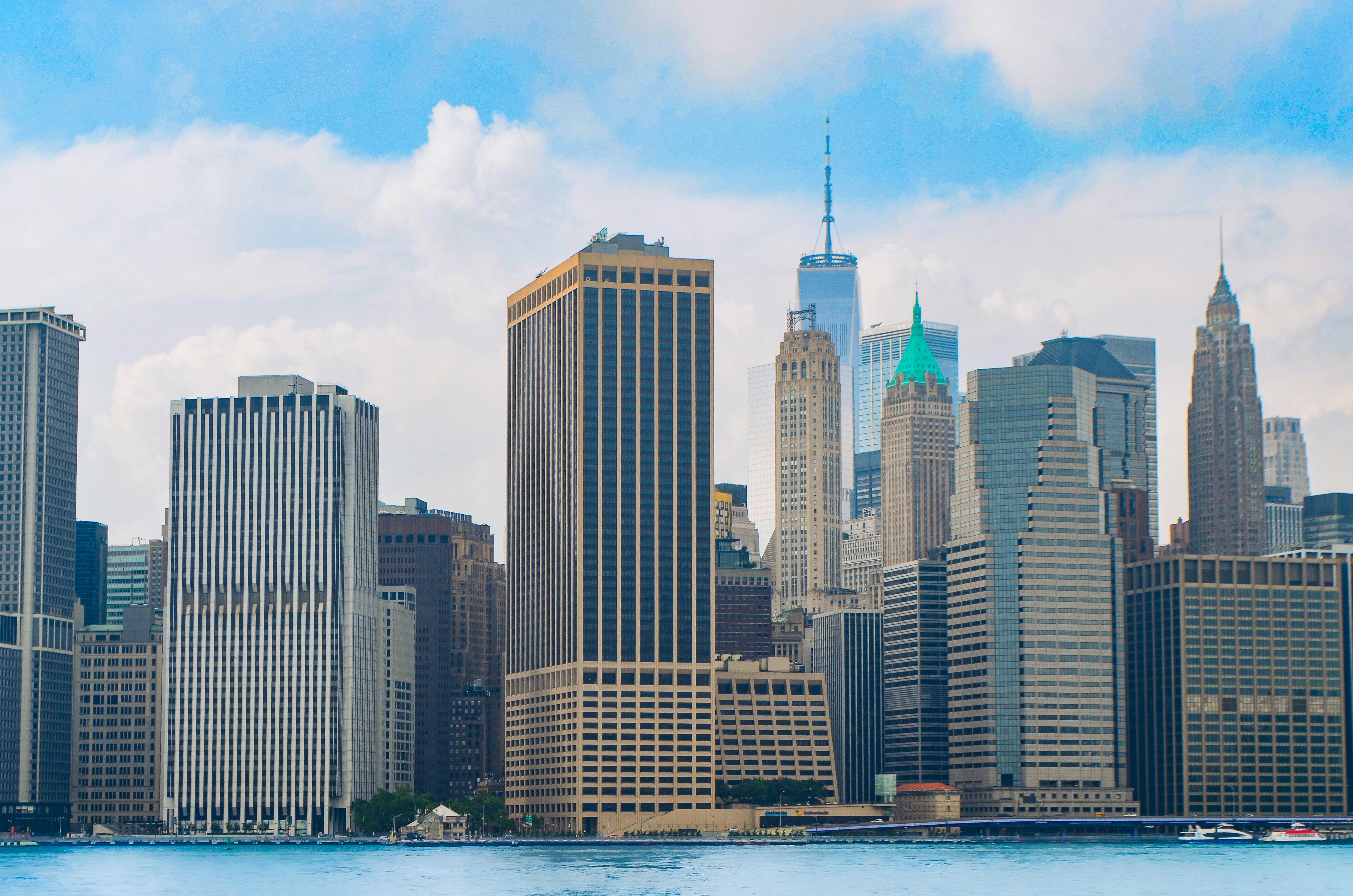 New York office buildings skyline