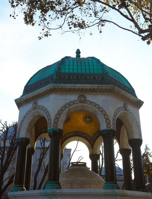 Free Captivating view of the historic German Fountain in Istanbul displaying its unique architectural design. Stock Photo